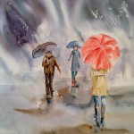 le parapluie rouge